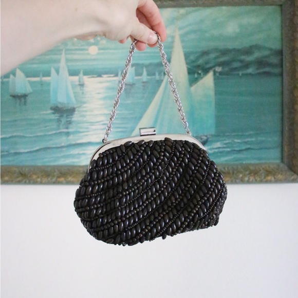 Dark Brown Beaded Purse - Picture 5 of 5